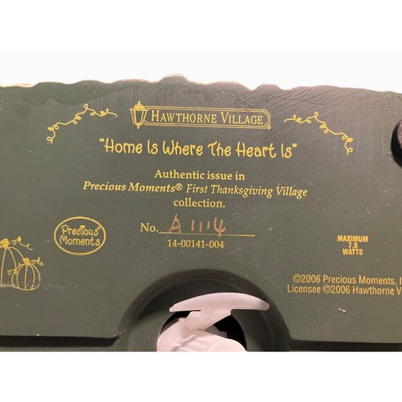 Hawthorne Village Home Is Where The Heart Is First Thanksgiving Village House - Picture 2 of 11